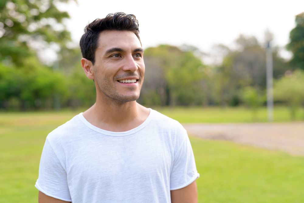 Man in white shirt 