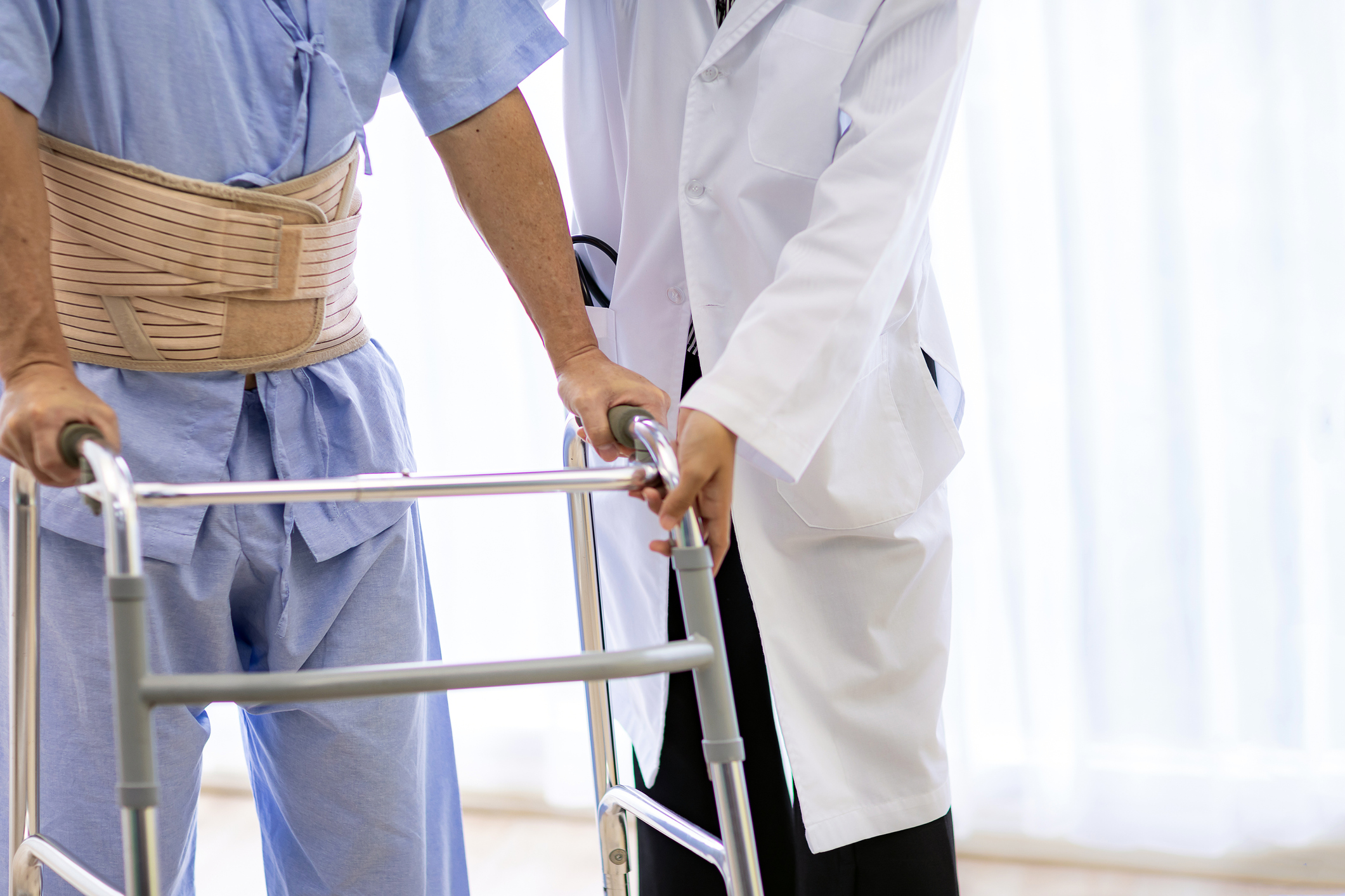 patient using a walker